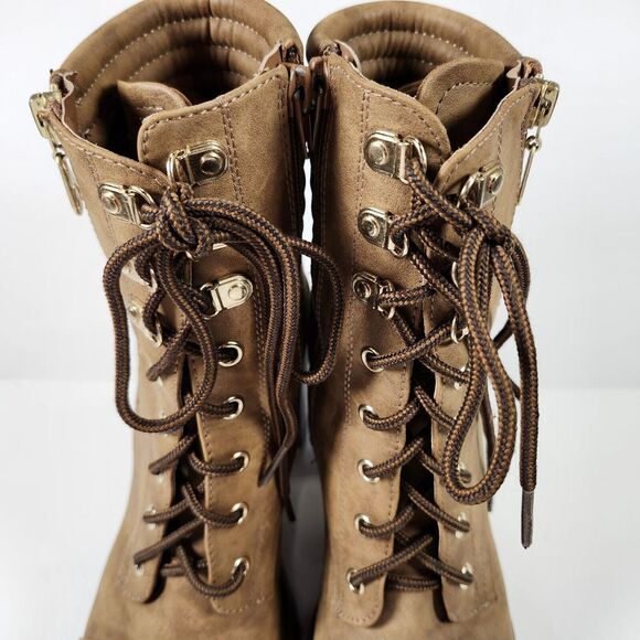 GBG Los Angeles Siana-R High Heel Boots Women Brown 10M Faux Leather Chunky Y2K - Picture 8 of 16